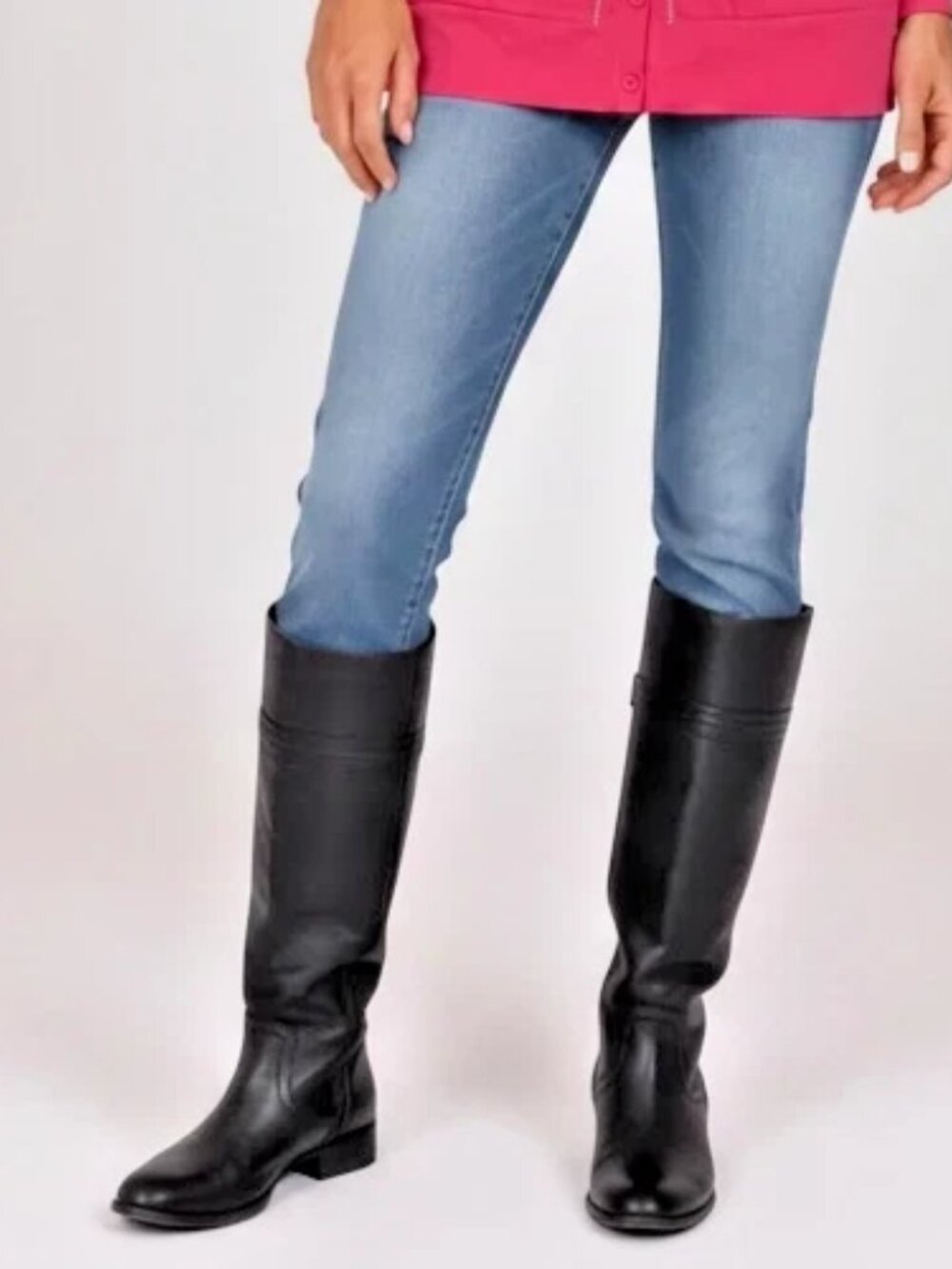Frye Melissa Trapunto Black Leather Tall Pull On Riding Boots 76442 Size 11 B